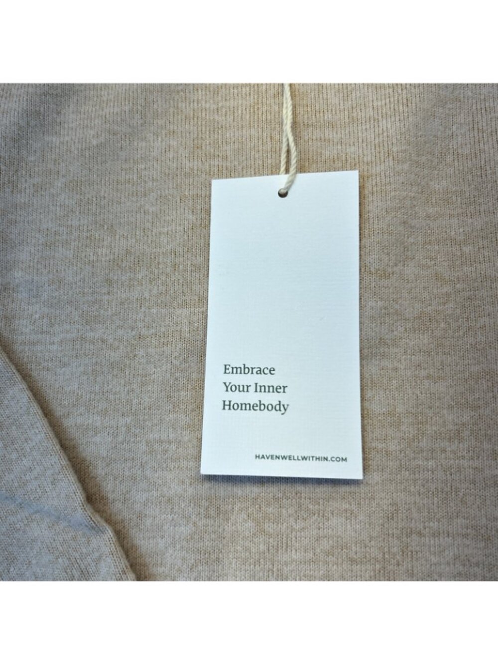 Haven Well Within Crew Neck Soft Lightweight Sweater Beige Medium NWT - Picture 4 of 8